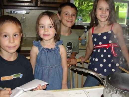 Making grape jelly to demonstrate the process of smelting from Lesson 4: Siberia