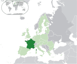 Map showing France