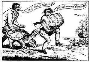 Political Cartoon on the Embargo Act