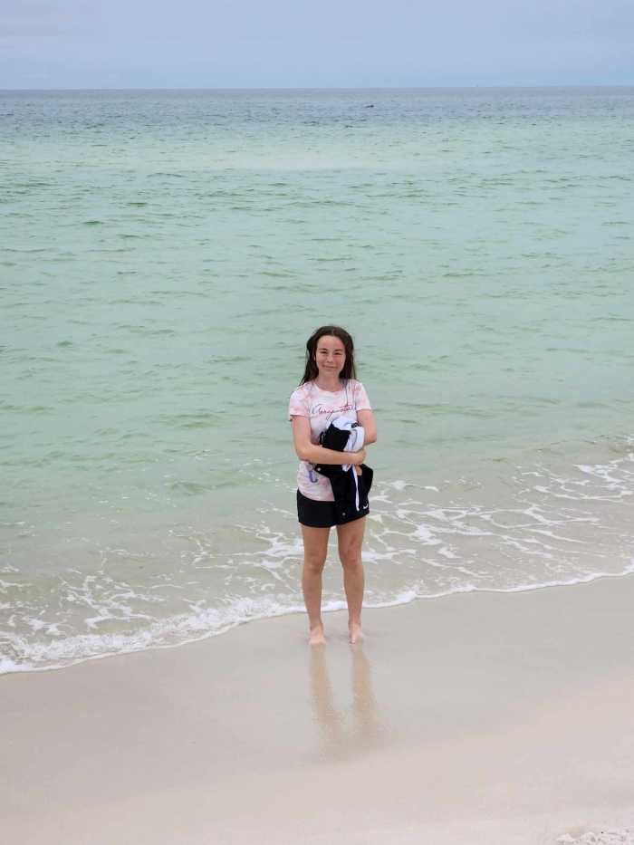 Spotting dolphins in the water at Langdon Beach