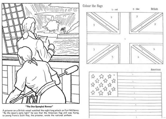 Star-Spangled Banner Coloring Sheet