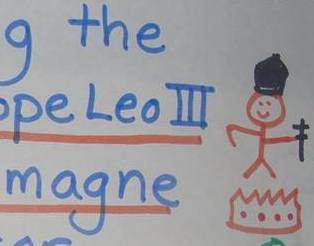 I like including simple visuals on the board for History. It's of course not necessary. This is what I drew next to the new grammar for history. You can also see some of the key words I underlined in preparation for the children erasing them.
