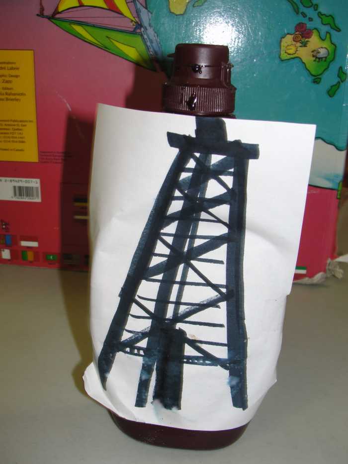 Chocolate syrup oil derrick