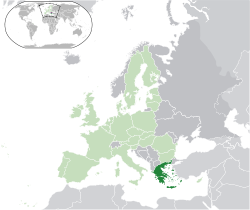 Map showing Greece