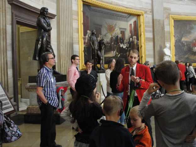 Touring the Rotunda at the Capitol 