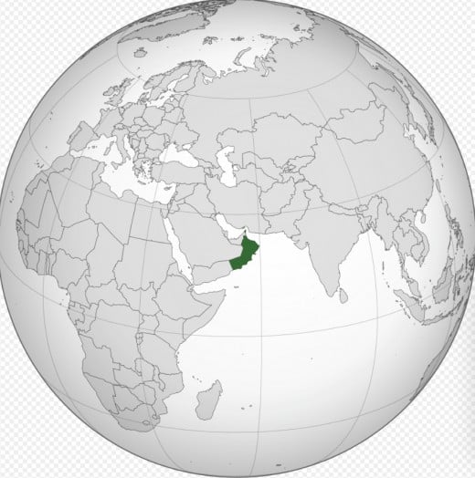 Location of Oman