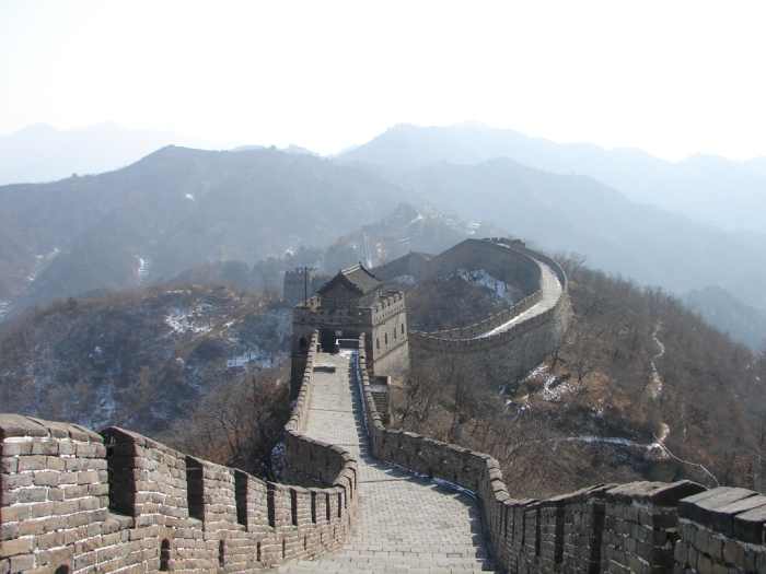 A part of the Mutianyu section of the Great Wall of China