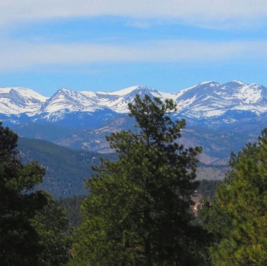 Front Range Peaks west of Denver