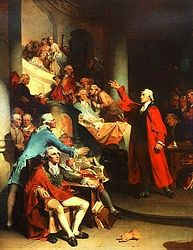 Patrick Henry addressing the House of Burgesses