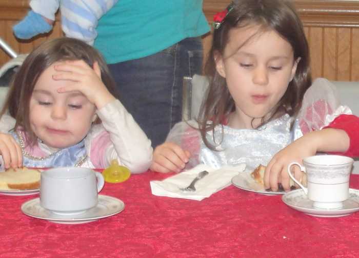 Tea party we held while learning about the Boston Tea Party during our History Morning Basket time