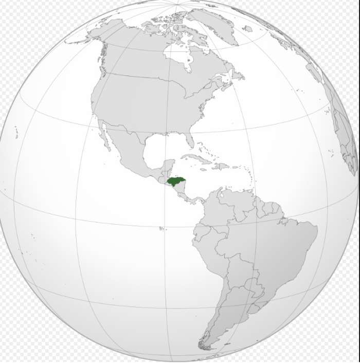 Map showing Honduras