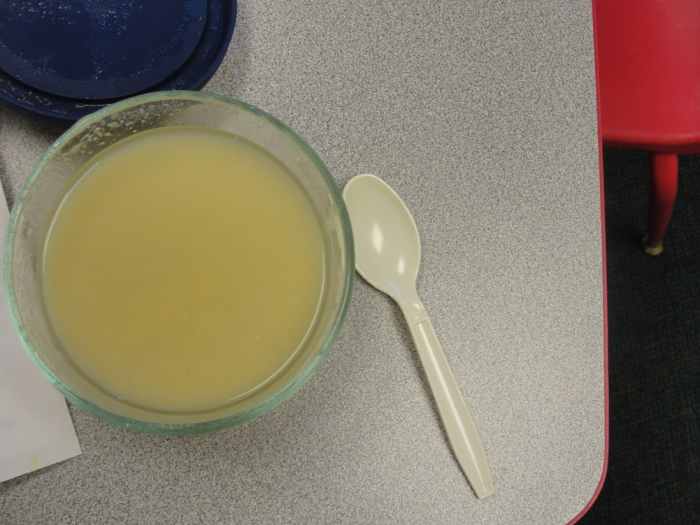 Getting ready to taste gruel