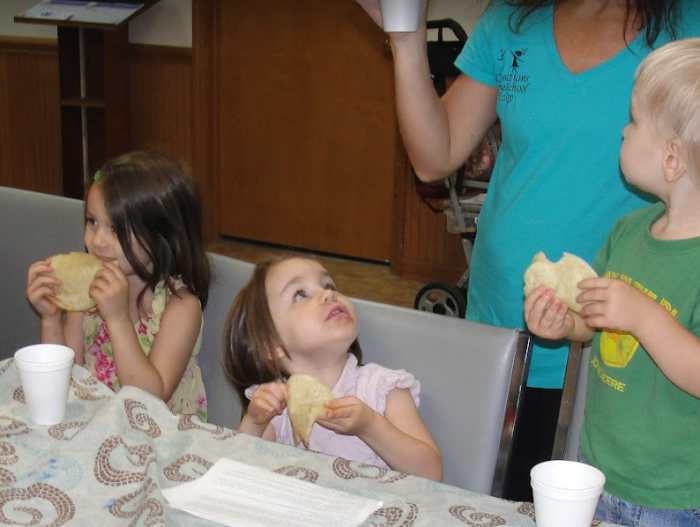 Eating Aztec corn tortillas and drinking hot chocolate