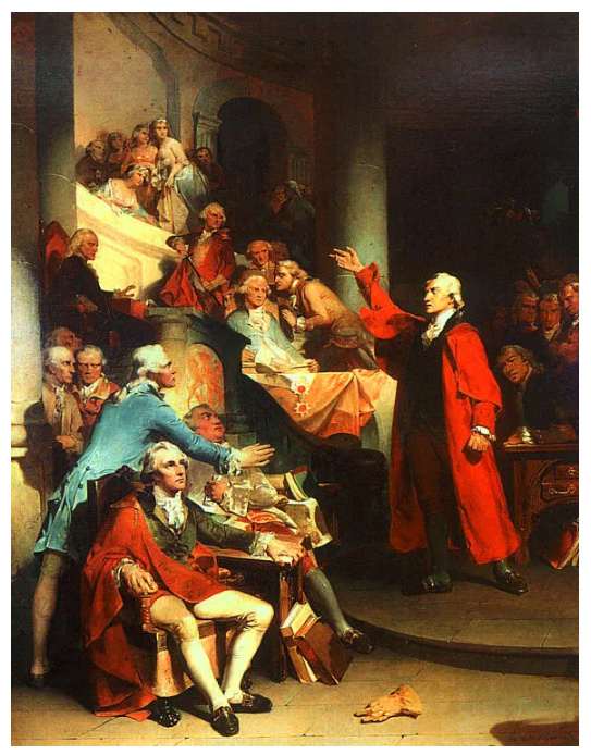 Patrick Henry addressing the House of Burgess