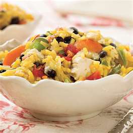 Brazilian Chicken, Black Beans, and Rice (Feijoada Com Arroz)