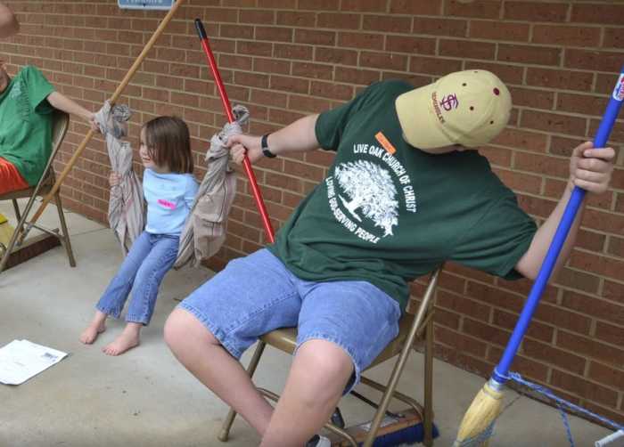 Cantilever Demonstration - Photo taken by Michelle Harrison, who participates in our class