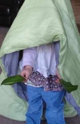 Acting out germination from Lesson 1: Plant Parts & Seeds