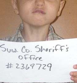 Posing for mug shots