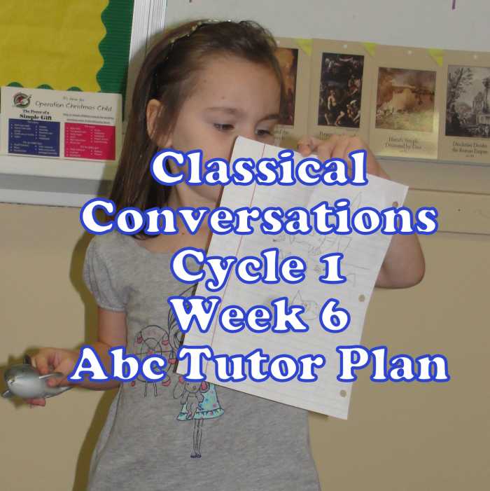 Classical Conversations Cycle 1 Week 6 Abc Tutor Plan - Presentations