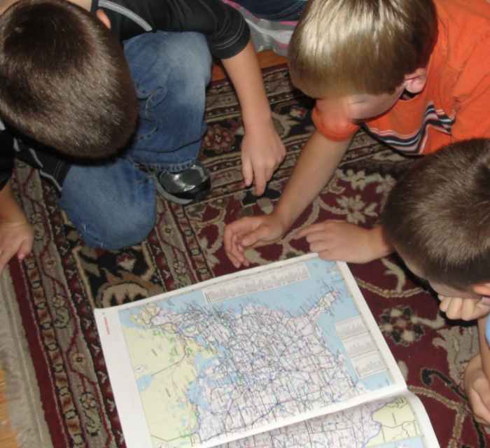 Locating the Appalachian Mountains in an atlas