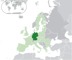 Map showing Germany