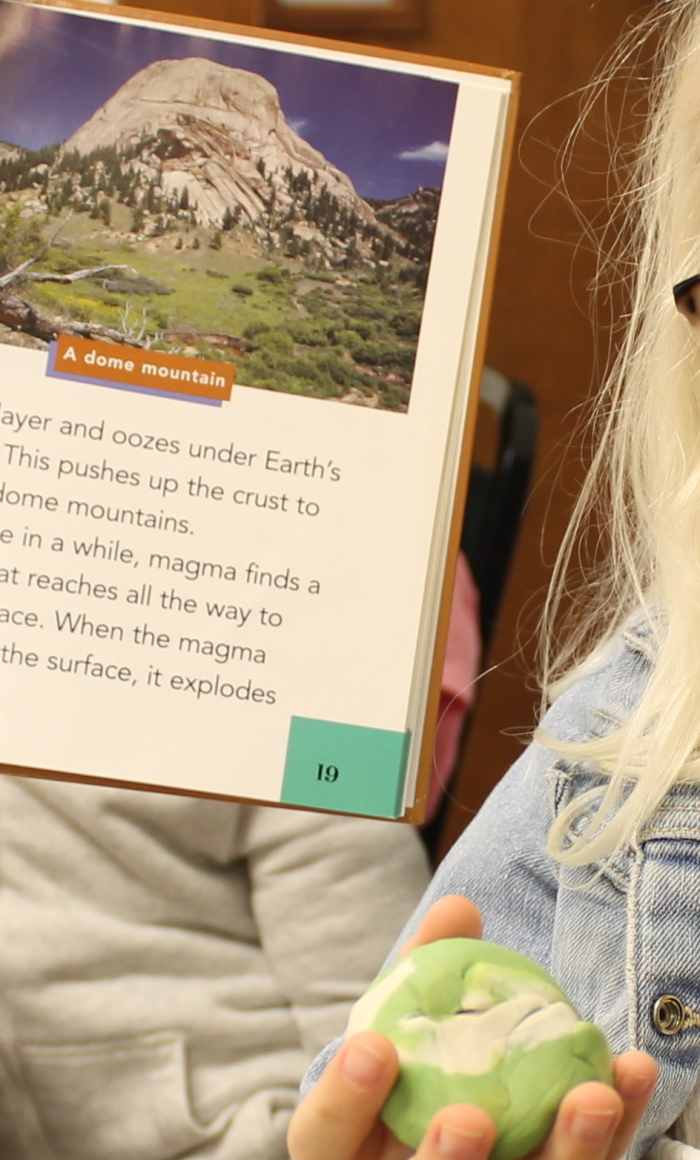 Creating a dome mountain using playdough