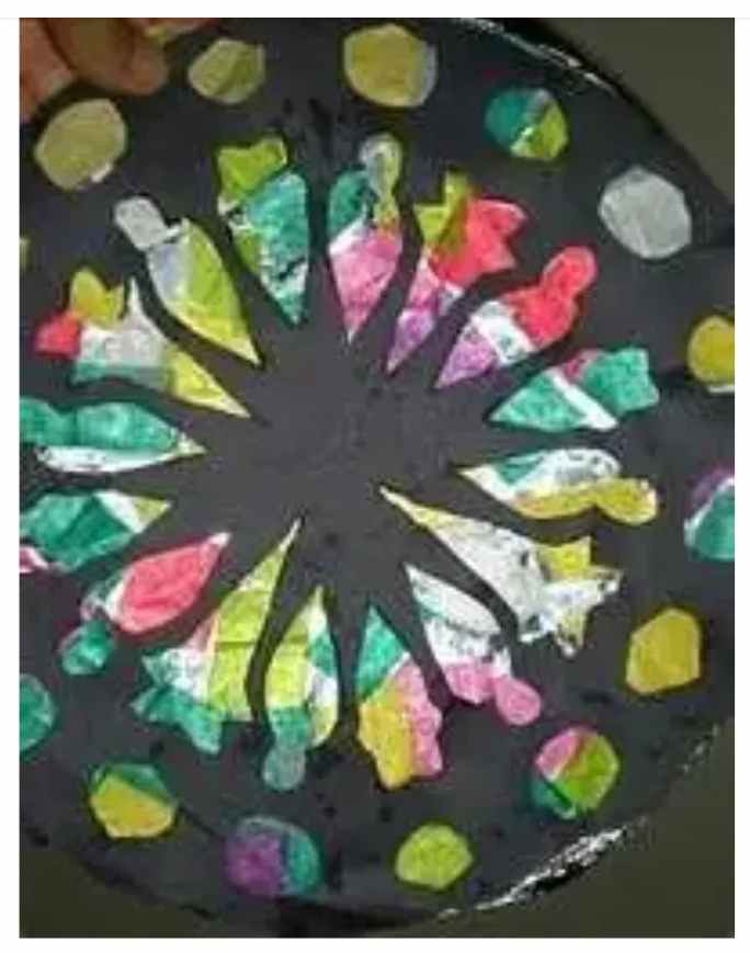 Tissue paper rose window