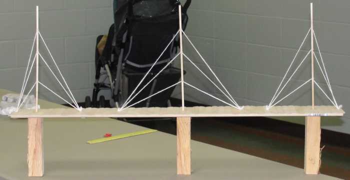Millau Bridge made from wood and string
