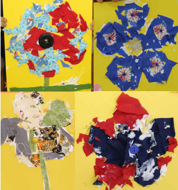 Glued Quilt Flower Designs