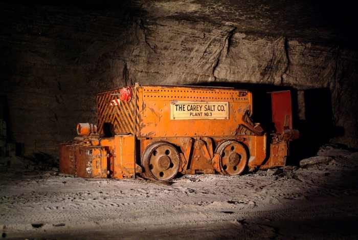 A salt car from the Carey Salt Company (now the Hutchinson Salt Company)
