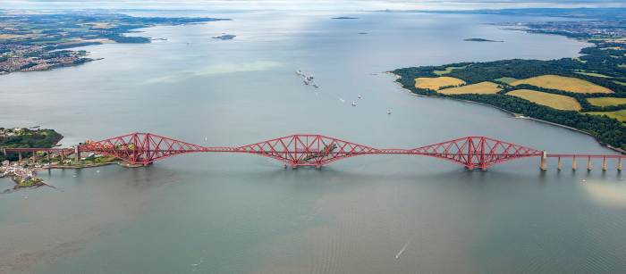 Forth Bridge over the Firth of Forth in Scotland