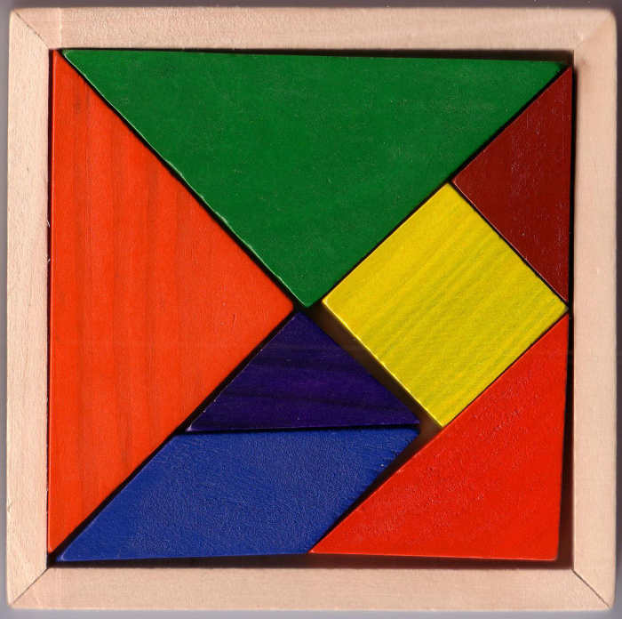 Traditional tangram puzzle