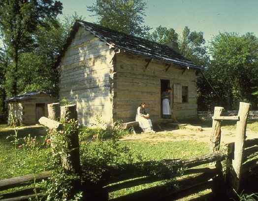 Replica of Lincoln's boyhood home and farm