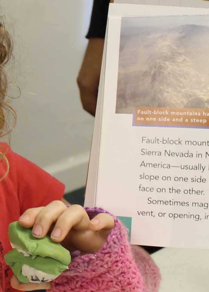 Creating a fault-block mountain using playdough
