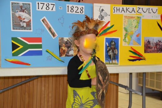 Shaka Zulu costume and presentation