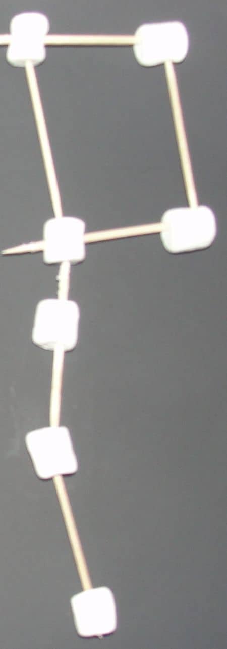 Big dipper constellation using marshmallows