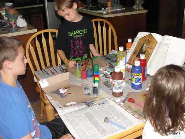 Painting Russian Orthodox triptychs