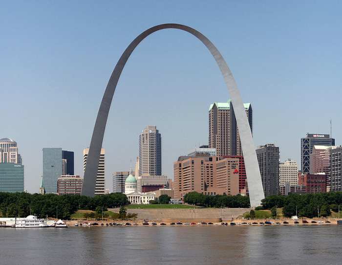 The Gateway Arch in St. Louis, Missouri