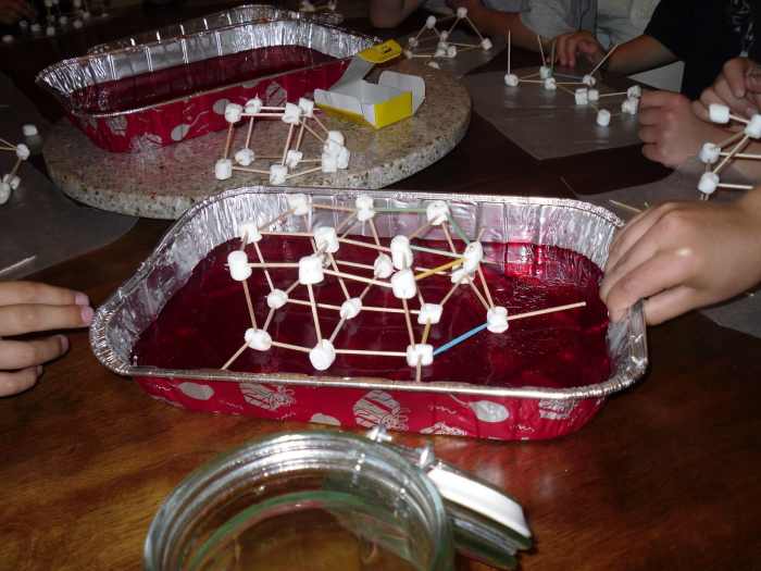 Our "civil engineer" children constructed buildings to withstand earthquakes using toothpicks, marshmallows, and pans of jello