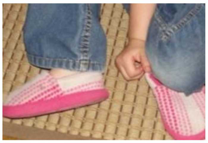 Taking off shoes when going inside a house