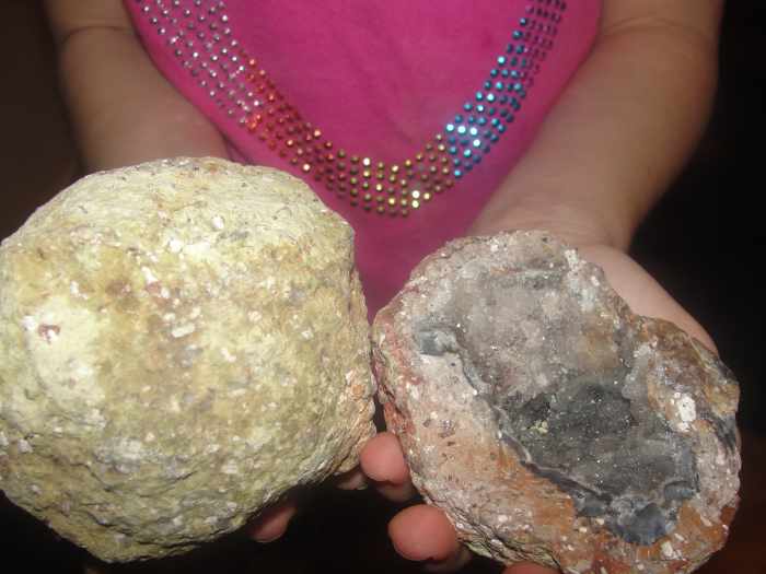 Breaking open geodes