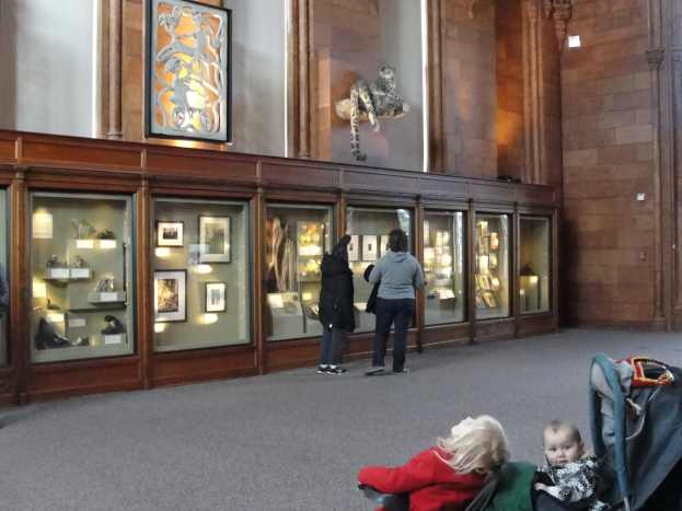Viewing a selection of exhibits at the Smithsonian Castle