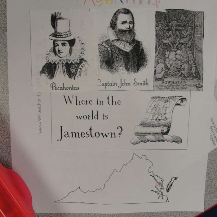 Finished Jamestown Notebook Page