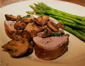 Portuguese Pork Tenderloin with Mushrooms