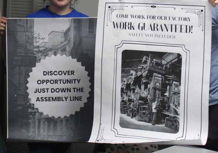 Industrial Revolution Help-wanted posters created by high school students