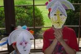 Montezuma's Crowns and Conquistador Masks from Lesson 4: Ponce de Leon, Aztecs, Cortes, & Conquistadors Lesson