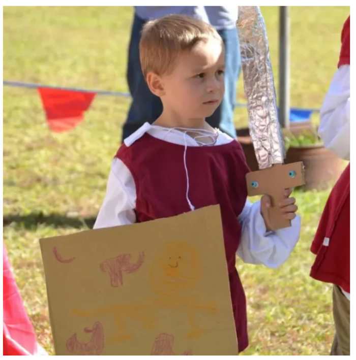 Knighting ceremony and joust from the Medieval Period Unit Study