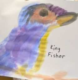 Watercolor painting of animals found in the Congo