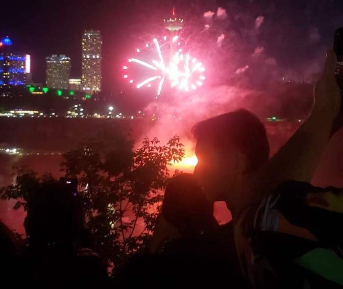 Fireworks over Niagara Falls
