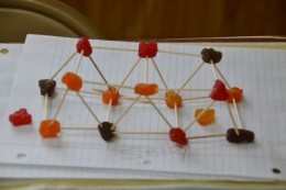Toothpick tress bridge from Lesson 1: Forces, Arch Bridges, & Truss Bridges 